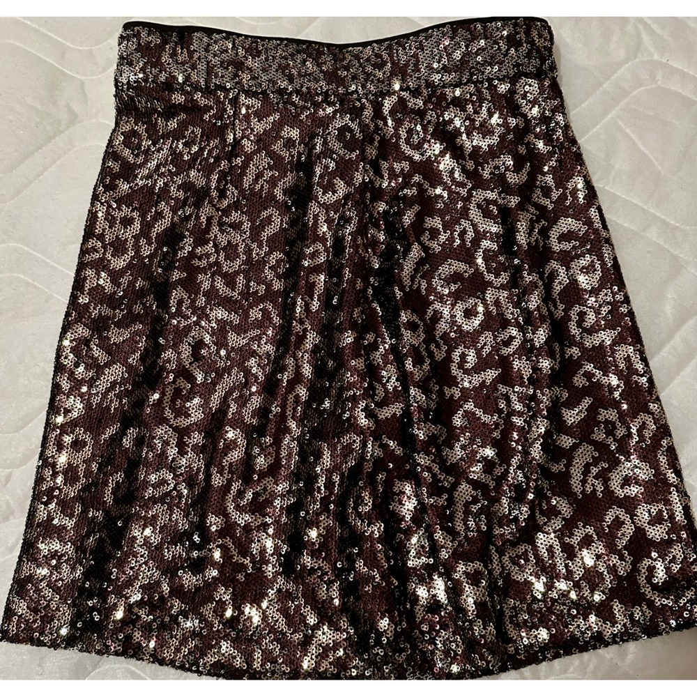 Zara TRF Collection Sequin Cheetah Leopard‎ Mini Skirt XS Extra Small
